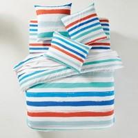 Brush Striped Cotton Duvet Cover