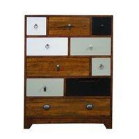 BRITISH VINTAGE CHEST OF 10 DRAWERS in English Cherry Finish