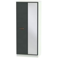 Buckingham Graphite Wardrobe - 2 ft 6in with Mirror