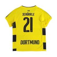 BVB Home Shirt 2017-18 - Kids with Schürrle 21 printing, Yellow/Black