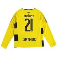 BVB Home Shirt 2017-18 - Kids - Long Sleeve with Schürrle 21 printing, Yellow/Black