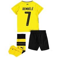 BVB Home Minikit 2017-18 with Dembélé 7 printing, Yellow/Black