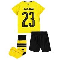 BVB Home Minikit 2017-18 with Kagawa 23 printing, Yellow/Black