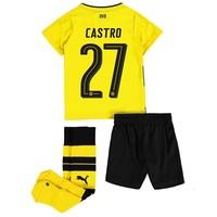 BVB Home Minikit 2017-18 with Castro 27 printing, Yellow/Black