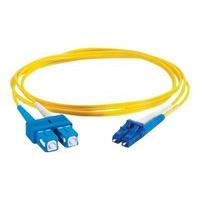 C2G LC-SC 9/125 OS1 Duplex Singlemode PVC Fiber Optic Cable (LSZH) Yellow