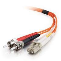 C2G 7m LC-ST 50/125 OM2 Duplex Multimode PVC Fibre Optic Cable (LSZH) - Orange