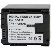 Camera battery Conrad energy replaces original battery BP-819 7.4 V 1400 mAh