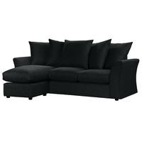 Carmel 4 Seater Chaise Black