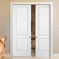 Caprice White Double Pocket Doors