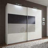 Cairo Sliding Wardrobe Alpine Wood With Sahara Grey Glass