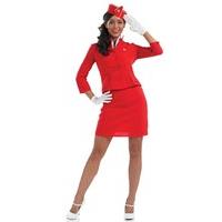 Cabin Crew - Red - Adult Fancy Dress Costume - Medium - 12-14