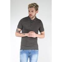 Cap Sleeves Button Up Collar Neck Polo T Shirt