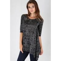 Carol Burn Out Effect Hanky Hem Top