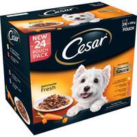 Cesar Pouch Deliciously Fresh Favourites In Sauce Adult Dog Food