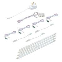 Chop 4 x 1W LED White Under Cabinet Strip Kit 80LM - 32452