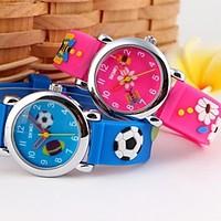 Children's Cartoon 3D Pattenr Silicone Band Quartz Wristwatch (Assorted Colors)