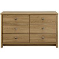 Clovelly 6 Drawer Chest Rustic Oak