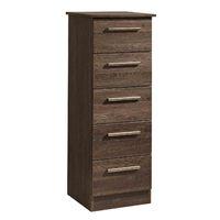 Contrast 5 Drawer Bedside Cabinet