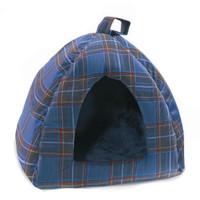 Cosipet Tartan Cat Igloo Blue