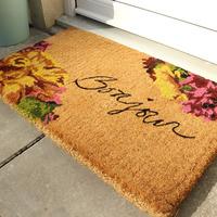 Coco Super Thick Beige Bonjour Floral Doormat 5486