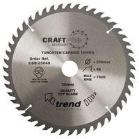 Craft saw blade 250mm x 48 teeth x 30mm