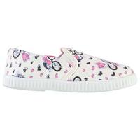 Crafted Print Slip On Canvas Pumps Childrens