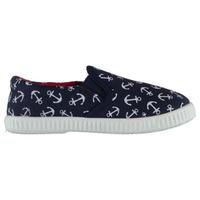 Crafted Print Slip On Canvas Pumps Childrens