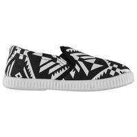 Crafted Print Slip On Canvas Pumps Childrens