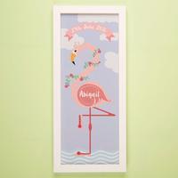 Customised Funky Flamingo Framed Print