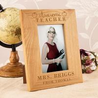 Customised Awesome Teacher Oak Frame