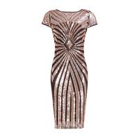 D.Anna Bronze Sequin Embellished Dress