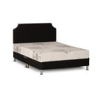 Deluxe Linen Divan Base - Double - Black