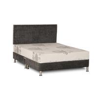 Deluxe Chenille Divan Base - Double - Charcoal