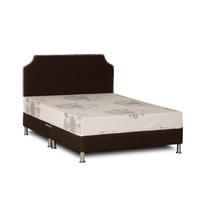 Deluxe Linen Divan Base - Double - Chocolate