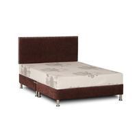 Deluxe Chenille Divan Base - Double - Chocolate