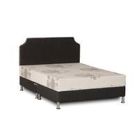 Deluxe Linen Divan Base - Double - Charcoal