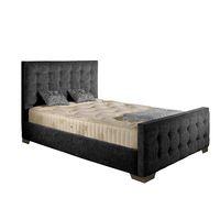 Delaware Fabric Divan Bed Frame Charcoal Chenille Fabric Small Single 2ft 6