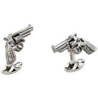 Deakin & Francis Sterling Silver Revolver Gun Cufflinks