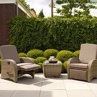 DIVA RECLINING RATTAN SET in Brown