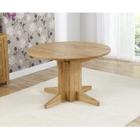 Dijon 120cm Solid Oak Round Extending Dining Table