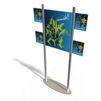 EASIFIX FREESTANDING 2 WAY TOTEM/DIRECTORY WITH 1 X A2 AND 4 X A4 PORTRAIT PO