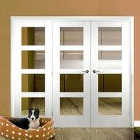 Easi-Frame White Door Set, GWPSHA4L-COEOP16L, 2005mm Height, 2118mm Wide.