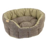 Earthbound Traditional Tweed & Waterproof Beige Dog Bed