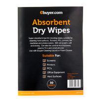 Ebuyer Absorbent Dry Wipes - 50 Pack