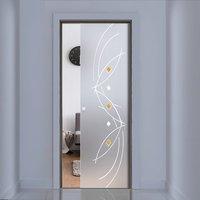 Eclisse 10mm Amir Murano Design on Clear or Satin Glass Pocket Door