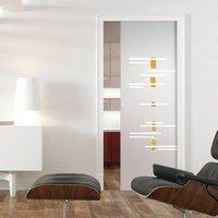 Eclisse 10mm Tramonto Murano Design on Clear or Satin Glass Pocket Door