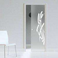 Eclisse 10mm Oblio Murano Design on Clear or Satin Glass Pocket Door