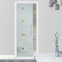 Eclisse 10mm Obliquo Murano Design on Clear or Satin Glass Pocket Door