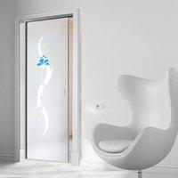 Eclisse 10mm Alba Murano Design on Clear or Satin Glass Pocket Door