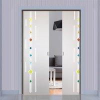 Eclisse 10mm Corsie Murano Design on Clear or Satin Glass Double Pocket Door